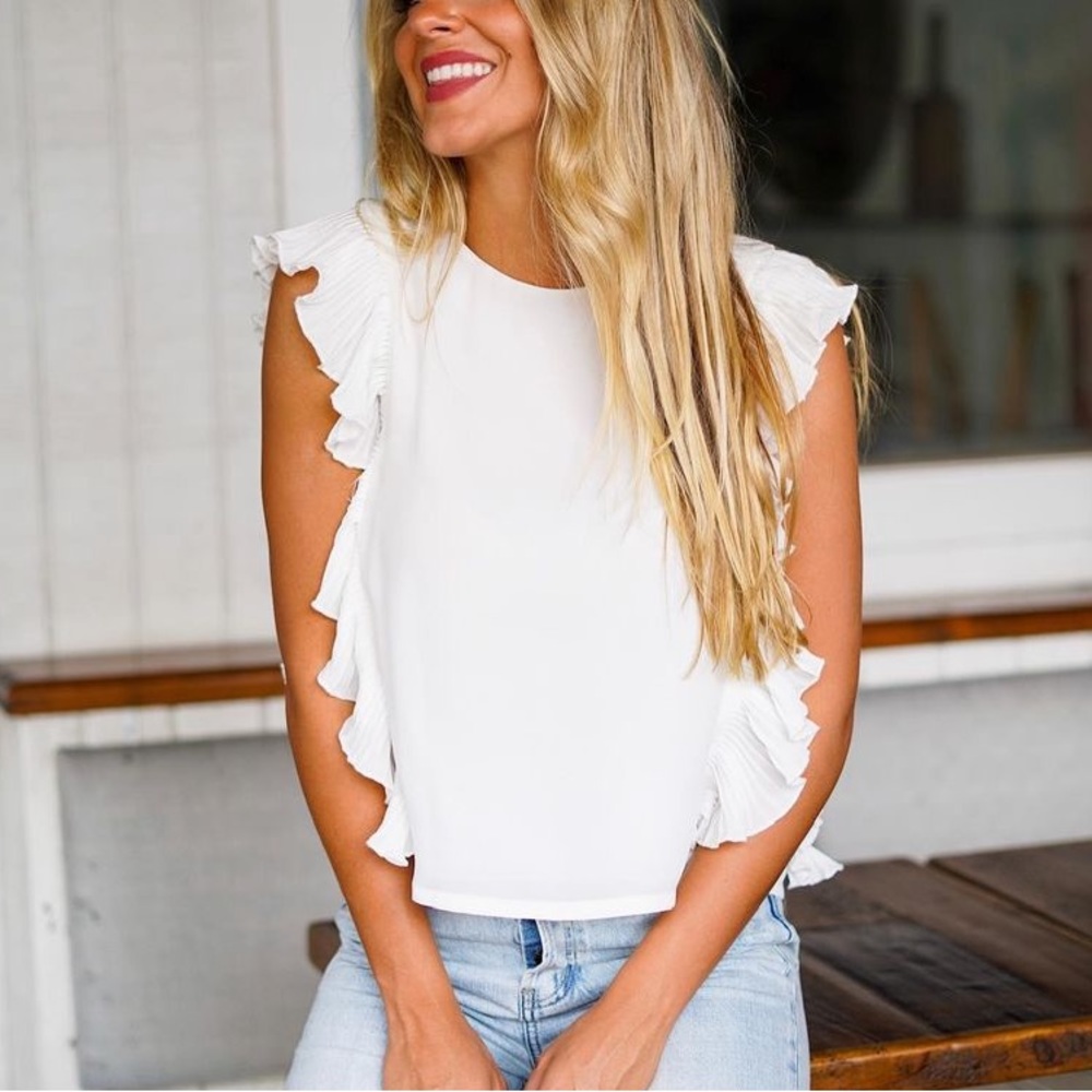 Side Ruffle Tank Top